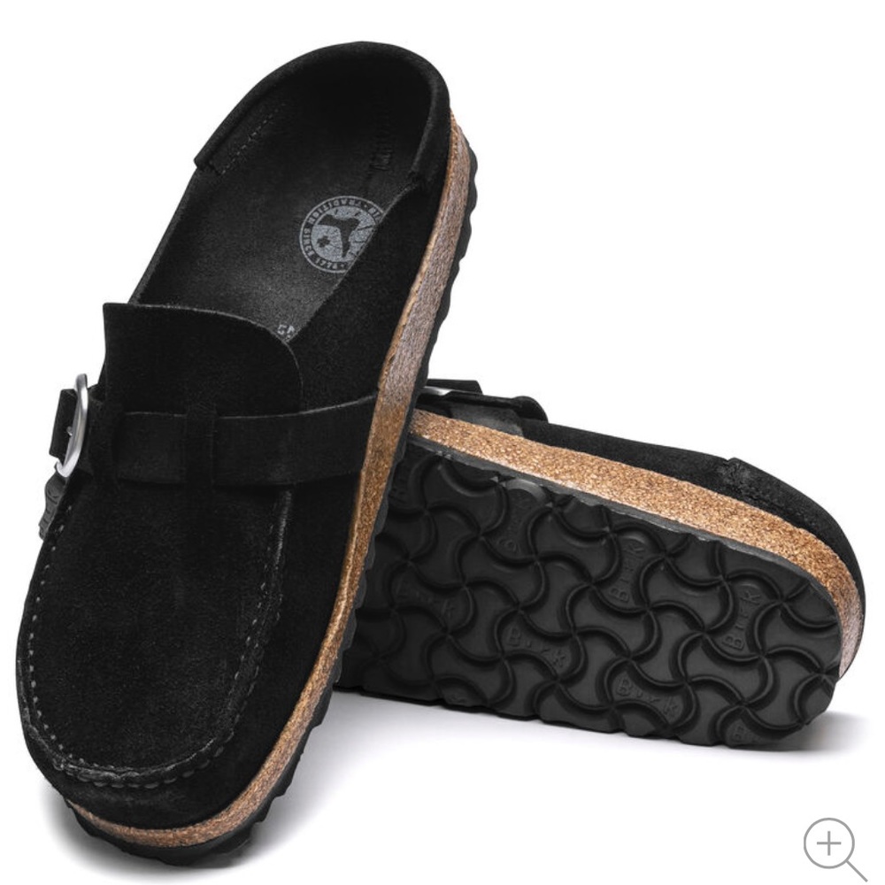 Birkenstock Black Suede Mules